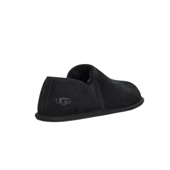 UGG Scuff Romeo II Slippers Men 13 Black Suede/Sheep Comfy Retro Cottage NWOB - Picture 3 of 10